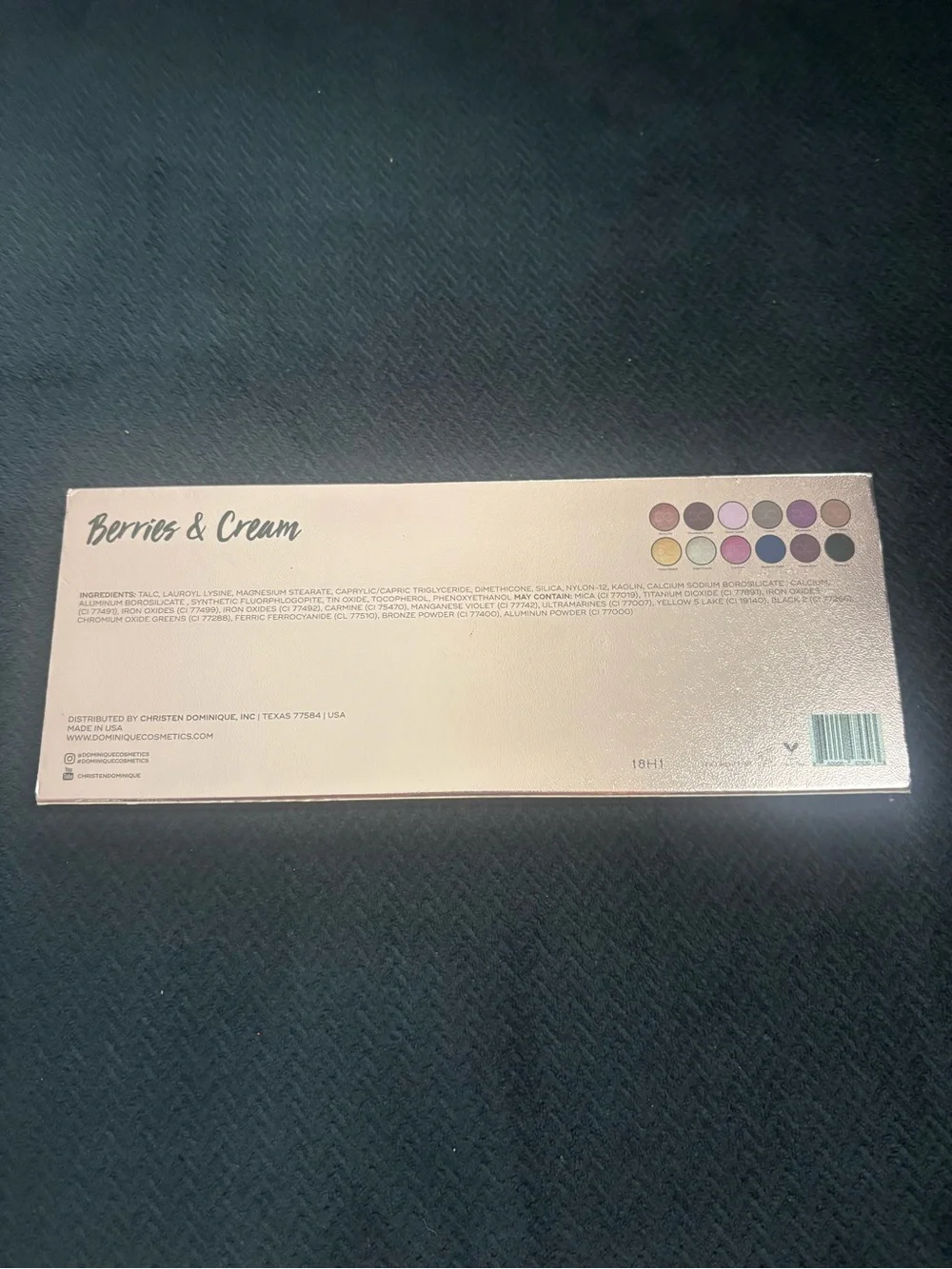 Dominique Cosmetics Berries & Cream 12 Pot Eyeshadow Palette